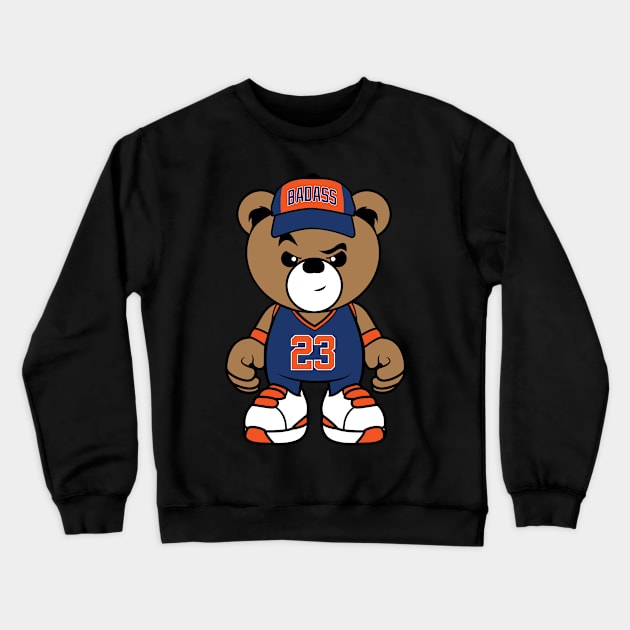 basketball teddy bear Crewneck Sweatshirt by janvimar